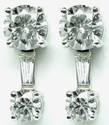 Jacques Platinum Diamond Earrings