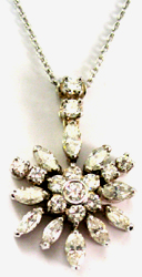 Jacques 18 Kt White Gold Diamond Pendant