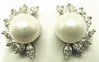 Dora pearl and diamond earrings