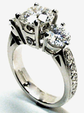 Jacques Platinum Diamond Engagement Ring